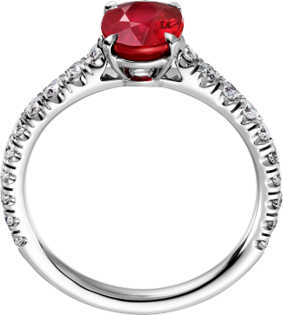 Solitaire 1895 Platinum, rubies, diamond