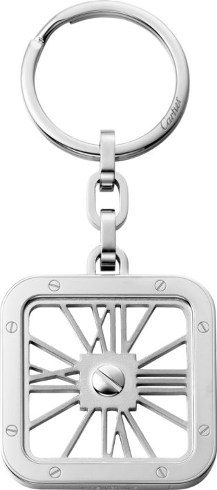 Santos de Cartier keyring Palladium finish