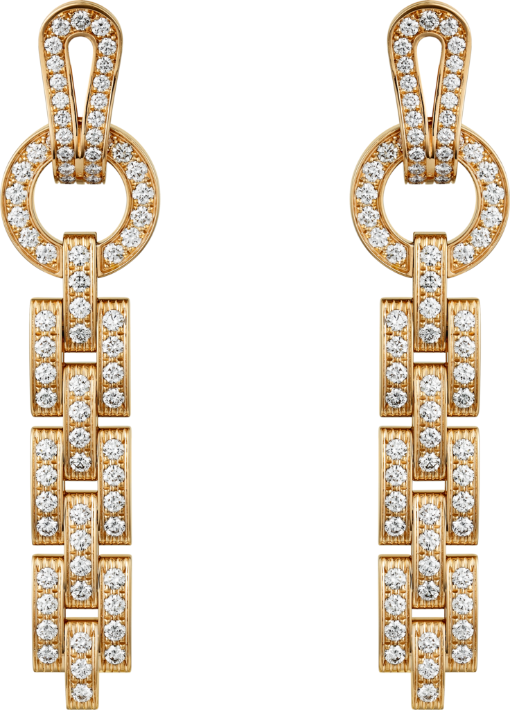 Agrafe earringsYellow gold, diamonds