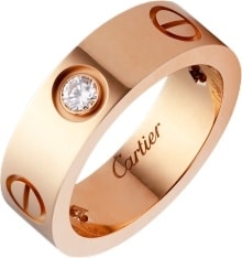 gold diamond cartier love ring
