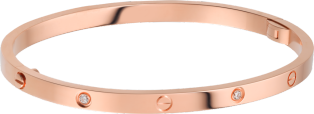 <span class='lovefont'>A </span> bracelet, small model, 6 diamonds Rose gold, diamonds