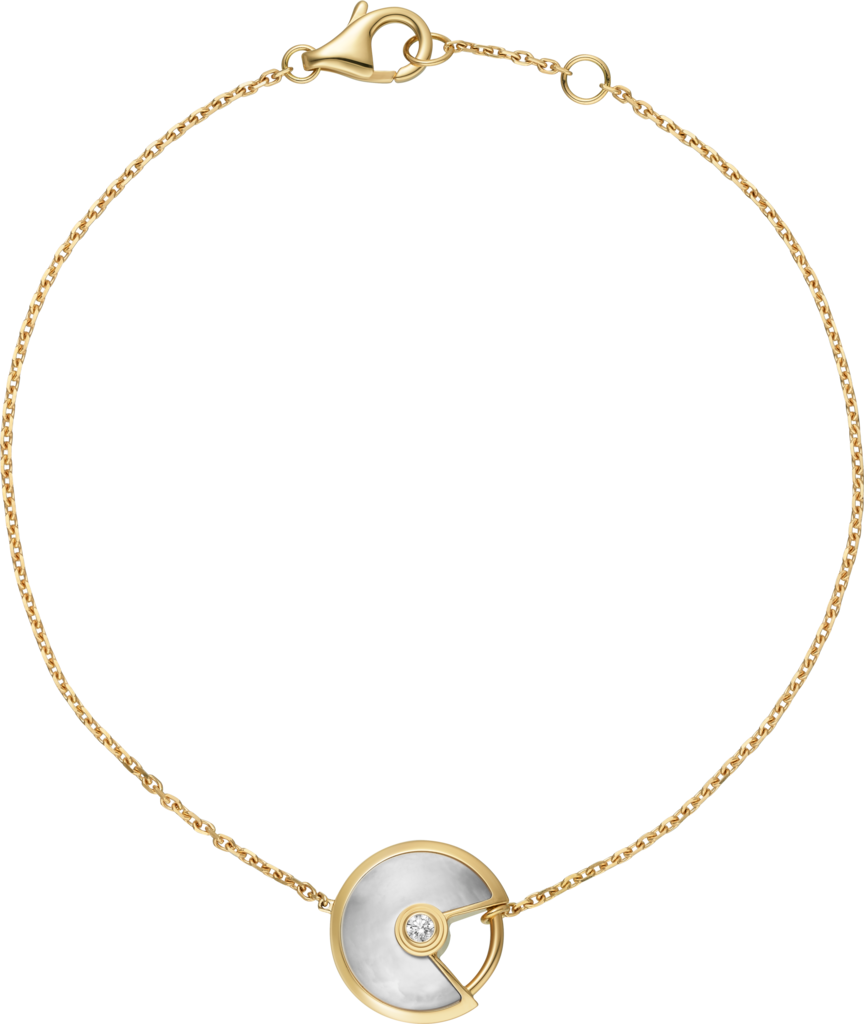 Amulette de Cartier bracelet, XS modelYellow gold, diamond, white mother-of-pearl