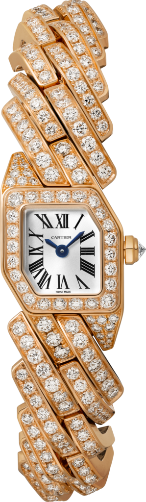 Maillon de Cartier watchSmall model, quartz movement, rose gold, diamonds