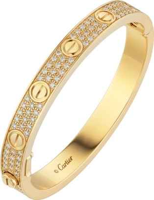 cartier yellow gold love bracelet with diamonds
