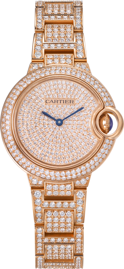 Ballon Bleu de Cartier watch33mm, automatic movement, rose gold, diamonds