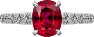 1895订婚钻戒 铂金，红宝石，钻石