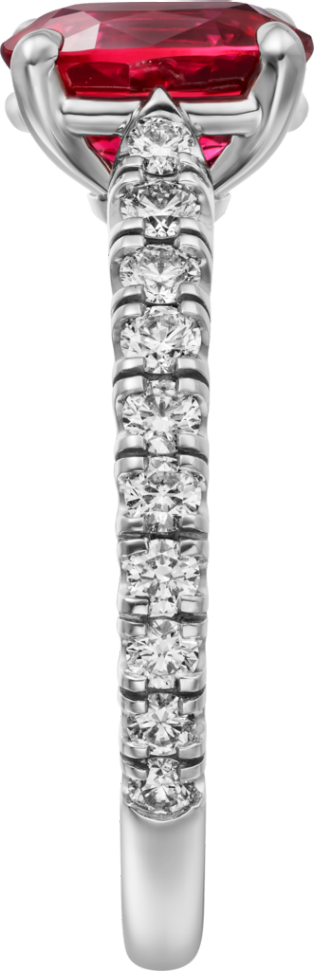 1895订婚钻戒 铂金，红宝石，钻石