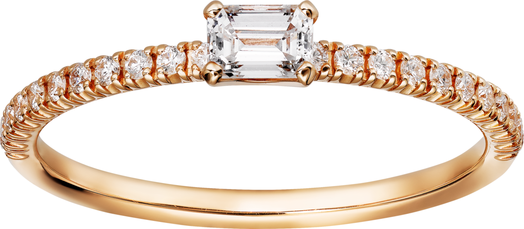 cartier rose gold diamond ring