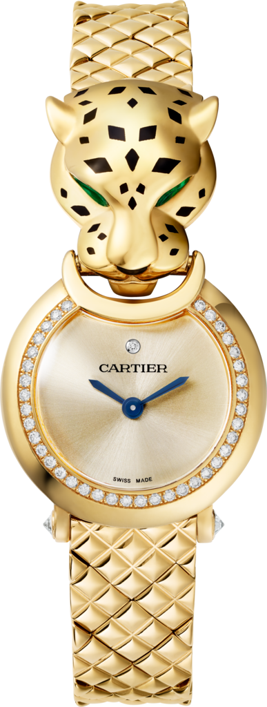 La Panthère de Cartier watchSmall model, quartz movement, yellow gold, diamonds