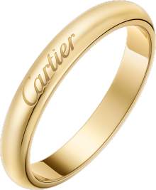 C de Cartier wedding ring, 3 mm width Yellow gold.