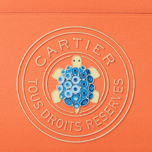 Single card holder, Cartier Characters Apricot calfskin