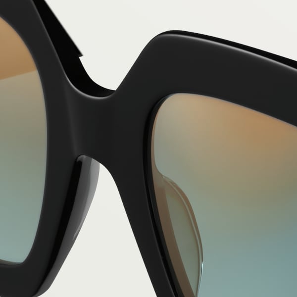 C de Cartier Sunglasses Black acetate, graduated green lenses