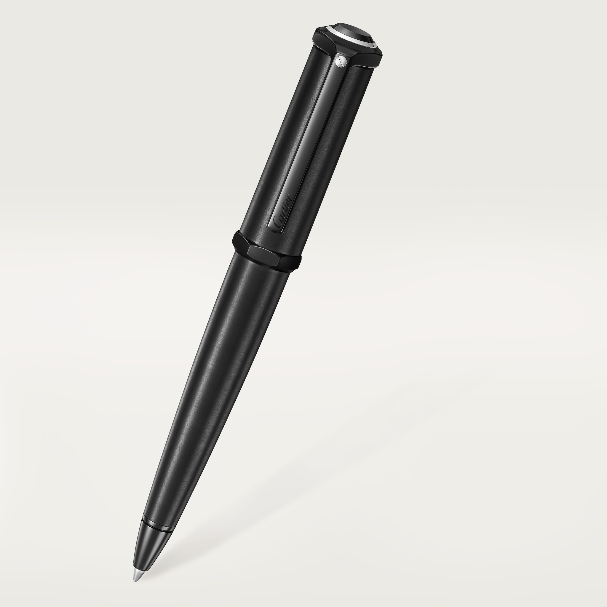 Santos-Dumont de Cartier penMetal and black ADLC, palladium finish