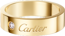 C de Cartier wedding ring, 5 mm width, 1 diamond Yellow gold, diamond