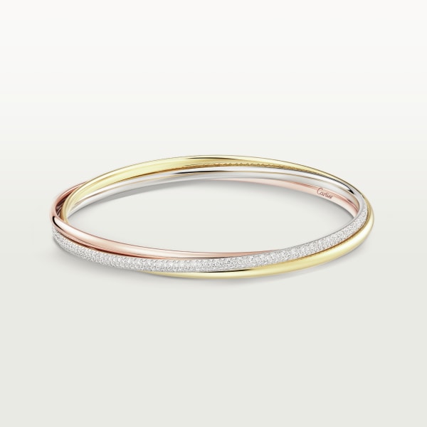 Trinity bracelet White gold, yellow gold, rose gold, diamonds