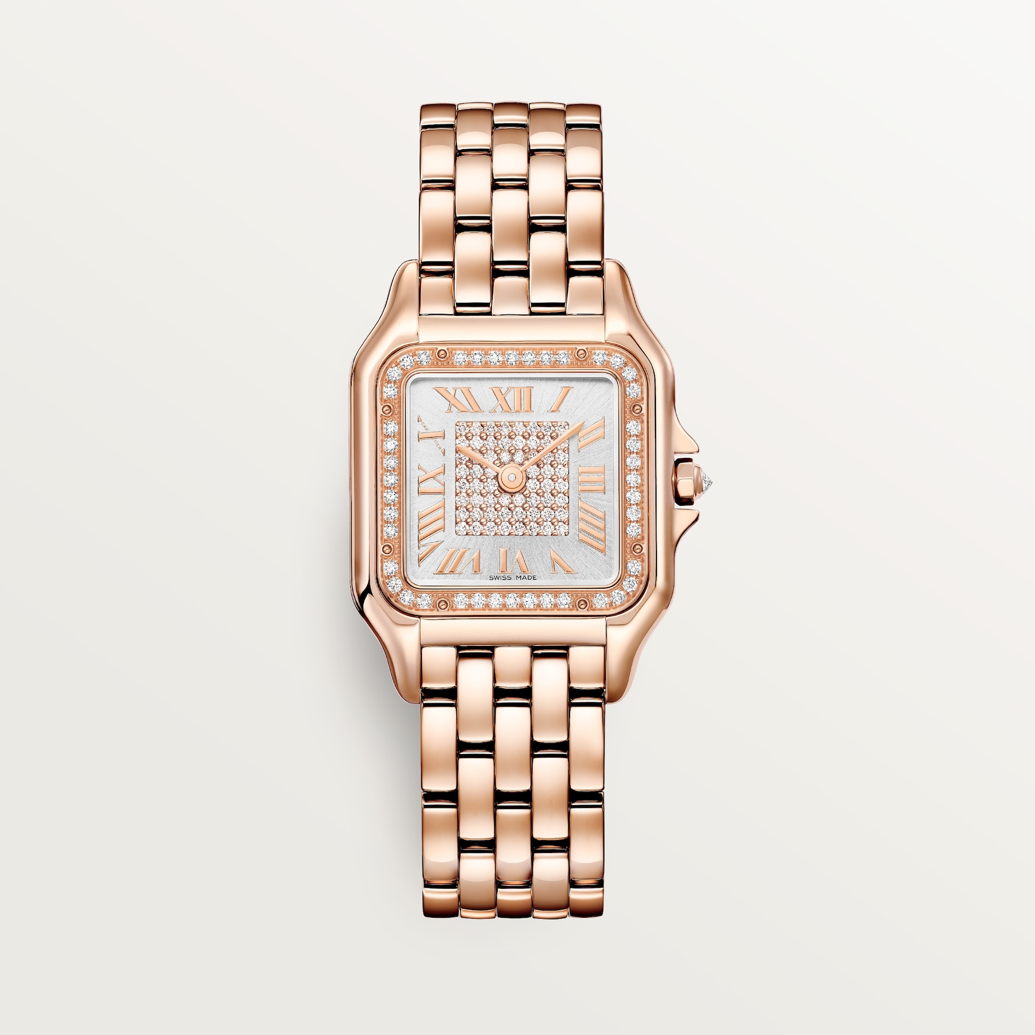 Panthère de Cartier watchMedium model, quartz, rose gold, diamonds