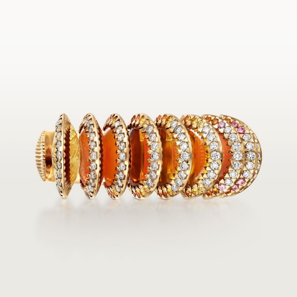 Cartier Libre Polymorph bracelet, chalcedony Rose gold, chalcedonies, moonstones, citrines, opals, quartz, spessartite garnets, sapphires, diamonds. 