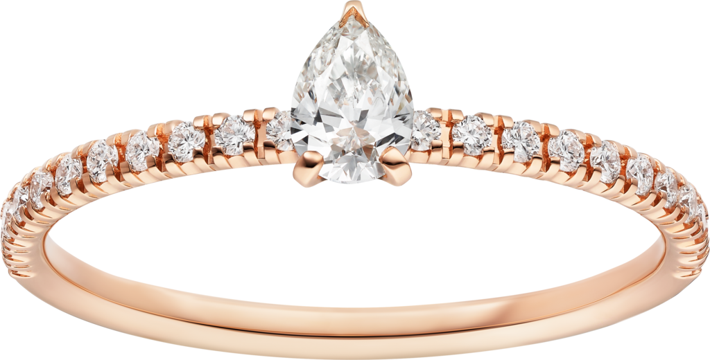 Etincelle de Cartier戒指玫瑰金，钻石
