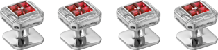 Cartier Héritage ruby shirt studs White gold, rubies, diamonds