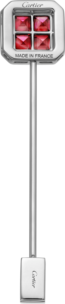 Cartier Héritage ruby tie pin White gold, rubies, diamonds