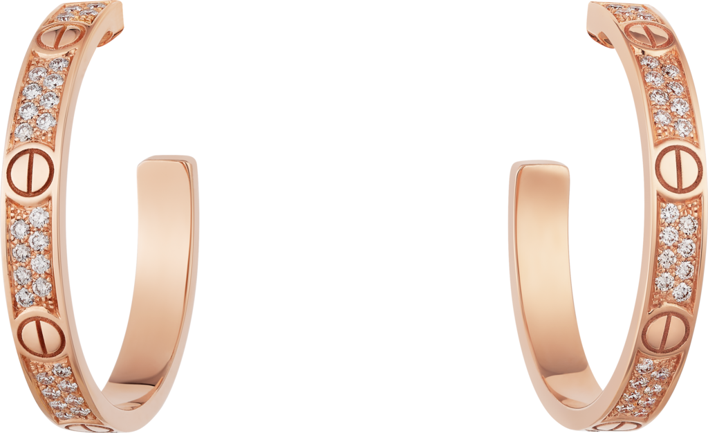 Love earringsRose gold, diamond