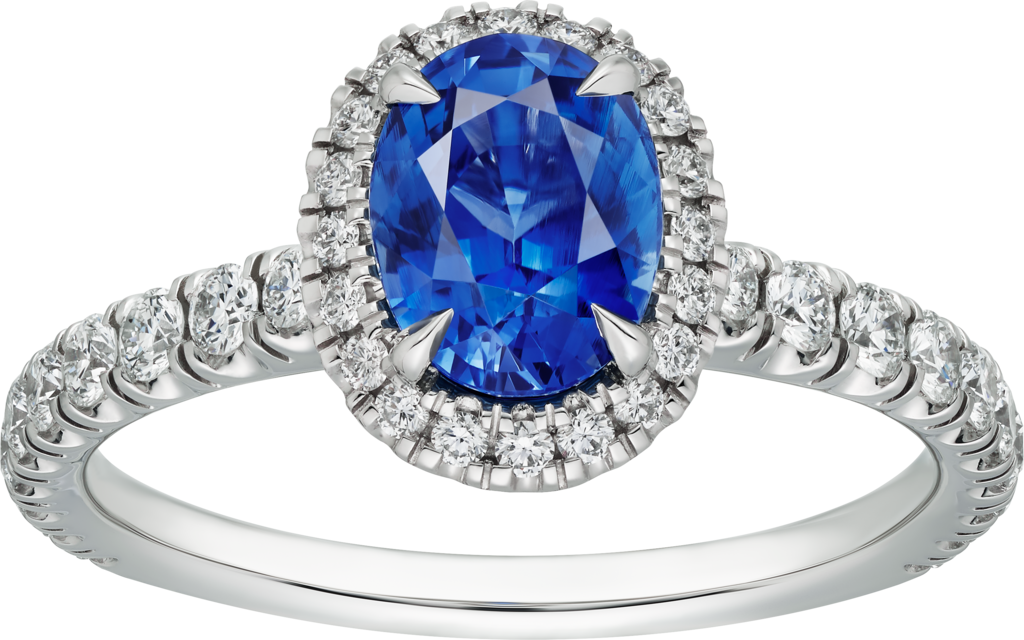 Cartier Destinée Solitaire with coloured stonePlatinum, sapphire, diamonds