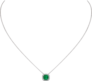 Cartier Destinée项链，镶嵌彩色宝石 白金，祖母绿，钻石