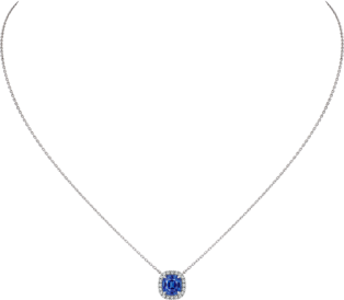 Cartier Destinée necklace with coloured stone White gold, sapphire, diamonds.