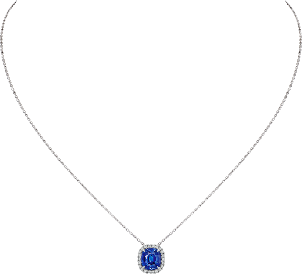 Cartier Destinée项链，镶嵌彩色宝石铂金，蓝宝石，钻石