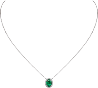 Cartier Destinée项链，镶嵌彩色宝石 白金，祖母绿，钻石