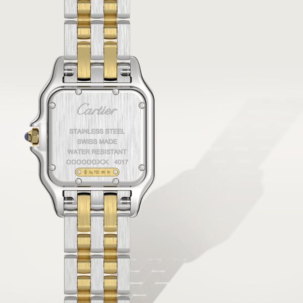 Panthère de Cartier watch Medium model, quartz movement, yellow gold, steel