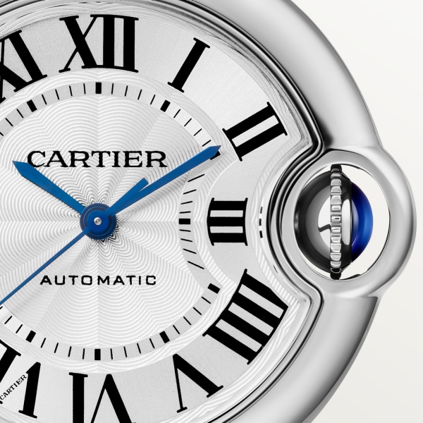 Ballon Bleu de Cartier watch 33 mm, mechanical movement with automatic winding, steel