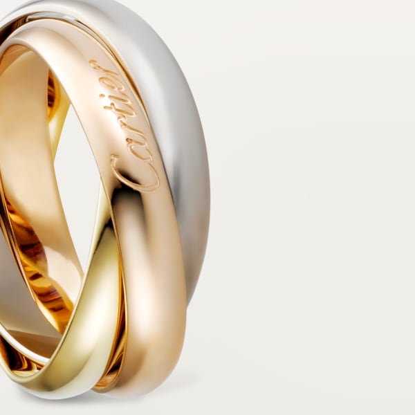 Trinity ring, classic White gold, yellow gold, rose gold