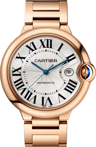 Ballon Bleu de Cartier watch 42mm, automatic movement, rose gold