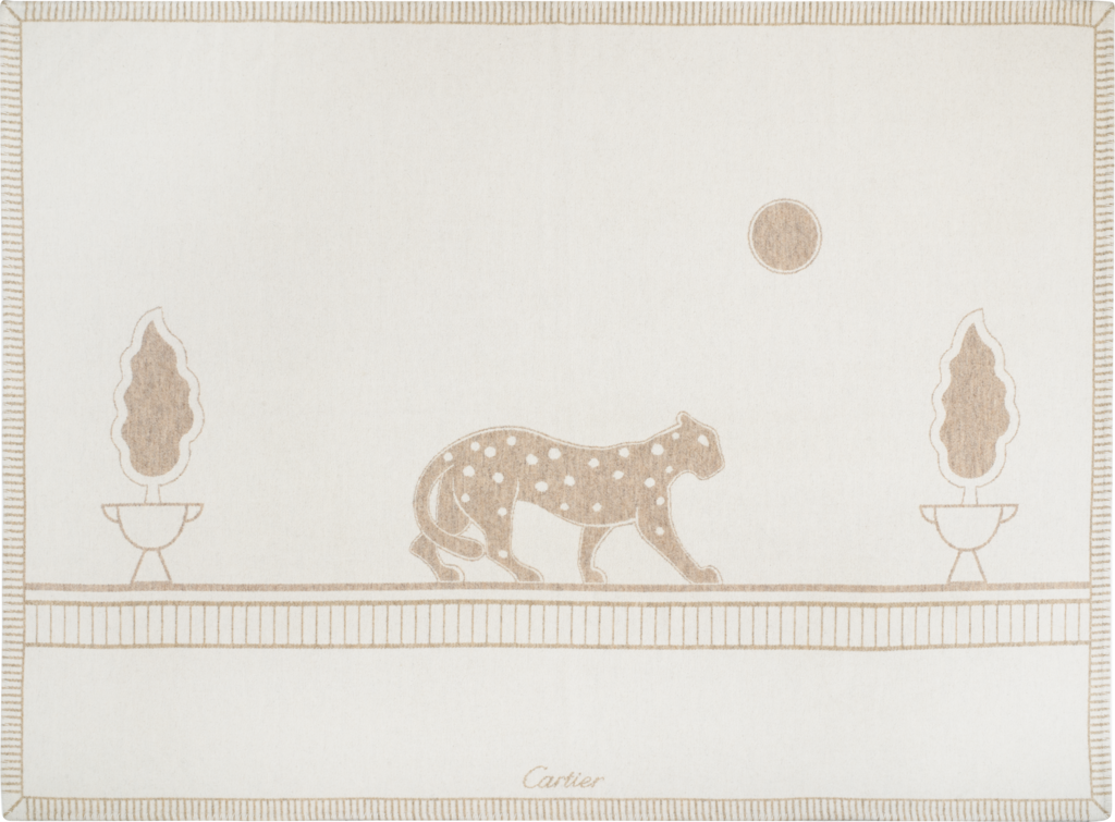 Panthère de Cartier卡地亚猎豹毛毯美利奴羊毛与羊绒