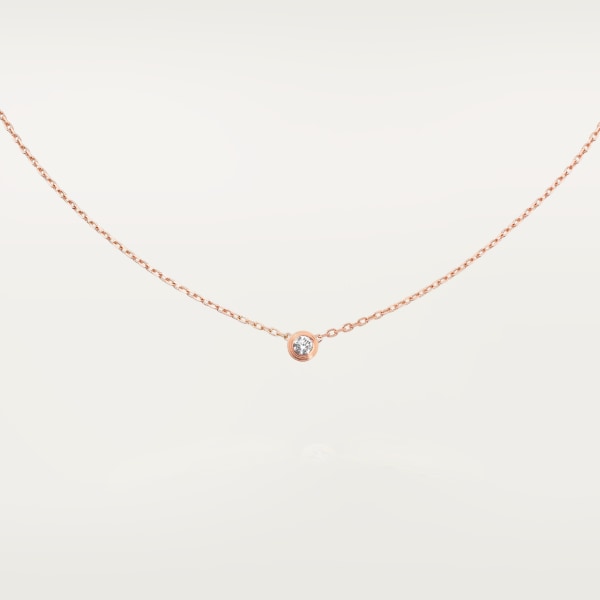 Cartier d'Amour 项链，小号款 玫瑰金，钻石