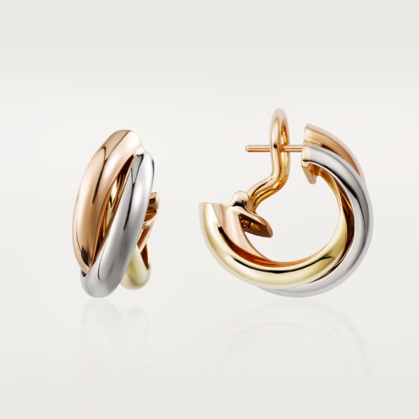 Trinity earrings White gold, yellow gold, rose gold