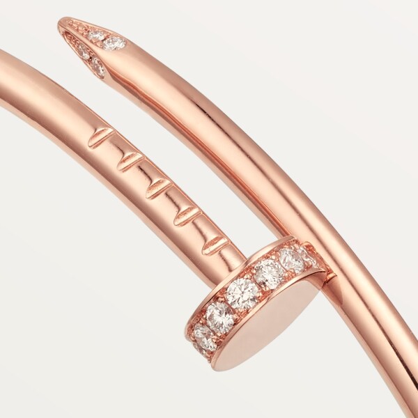 Juste un Clou bracelet, small model Rose gold, diamonds