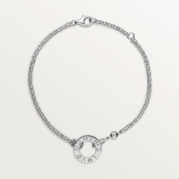 Love bracelet White gold, diamonds