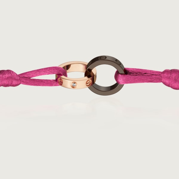 Love bracelet Rose gold, ceramic, diamonds