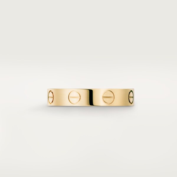 Love wedding band Yellow gold