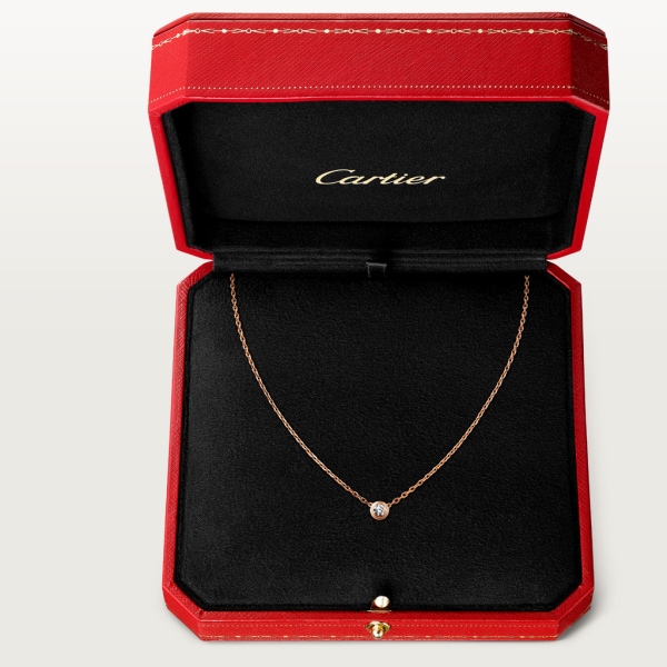 Cartier d'Amour 项链，大号款 玫瑰金，钻石