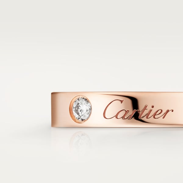 C de Cartier结婚对戒 玫瑰金，钻石
