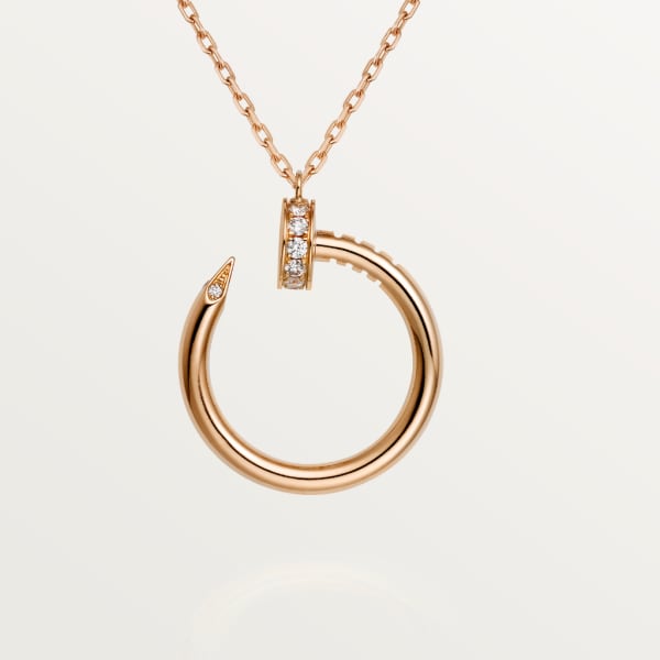 Juste un Clou necklace Rose gold, diamonds.