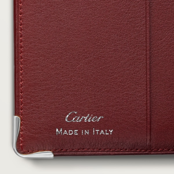 Multiple Wallet, Must de Cartier Black calfskin, stainless steel finish