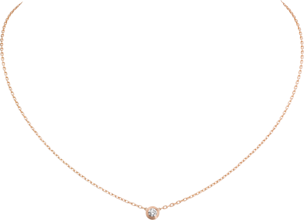 Cartier d'Amour 项链，小号款玫瑰金，钻石
