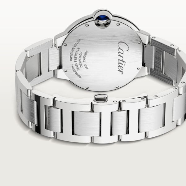 Ballon Bleu de Cartier watch 42 mm, mechanical movement with automatic winding, steel