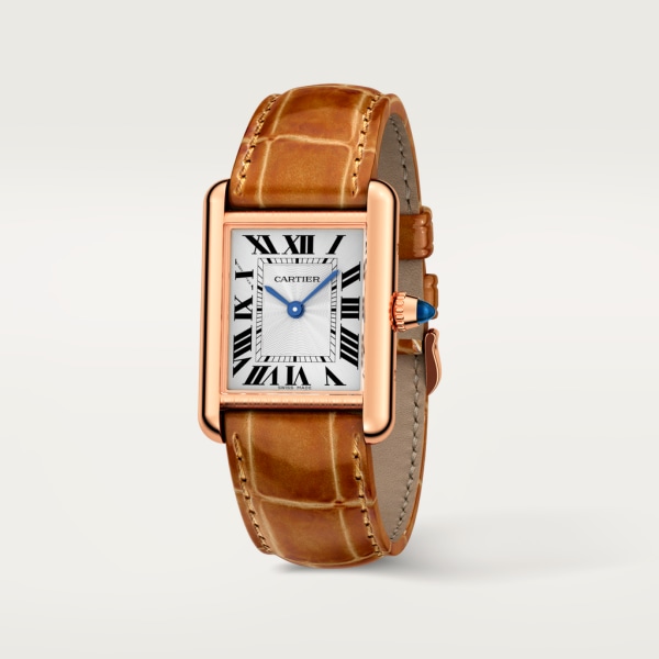 Tank Louis Cartier watch Small model, hand-wound mechanical movement, rose gold