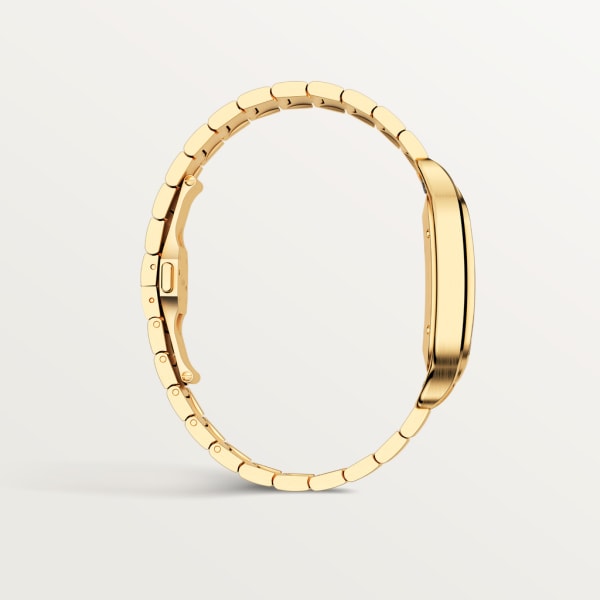 Santos de Cartier腕表 大号表款，自动机芯，18K黄金，可替换式金属表链与皮表带