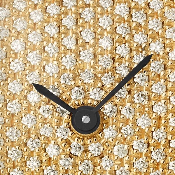 Cartier Libre腕表 中号表款，手动上链机械机芯，18K黄金，钻石，黄色蓝宝石，黑色尖晶石